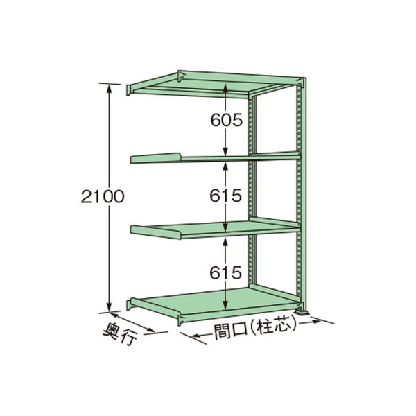 扶桑金属工業 【車上渡し】 中量ラック MS2109L04R（直送品）