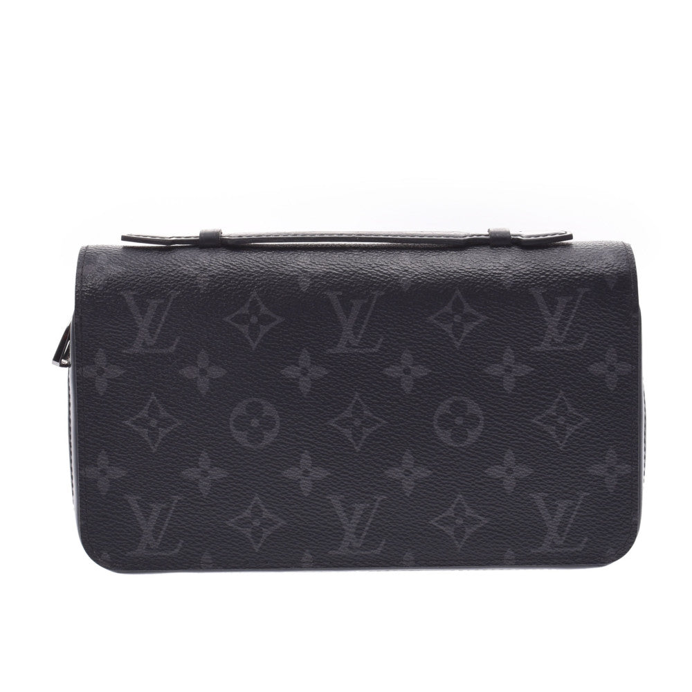 LOUIS VUITTON ルイヴィトン モノグラム エクリプス ジッピー XL 黒/グレー M61698 メンズ モノグラムエクリプスキャンバス 長財布 Bランク 中古 