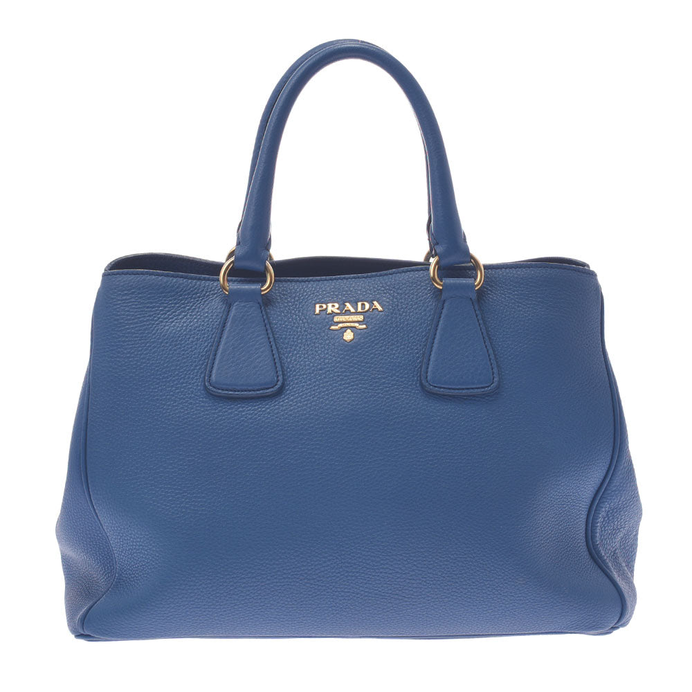 PRADA プラダ 2WAYバッグ ブルー ゴールド金具 BN2579 レディース レザー ハンドバッグ Bランク 中古 