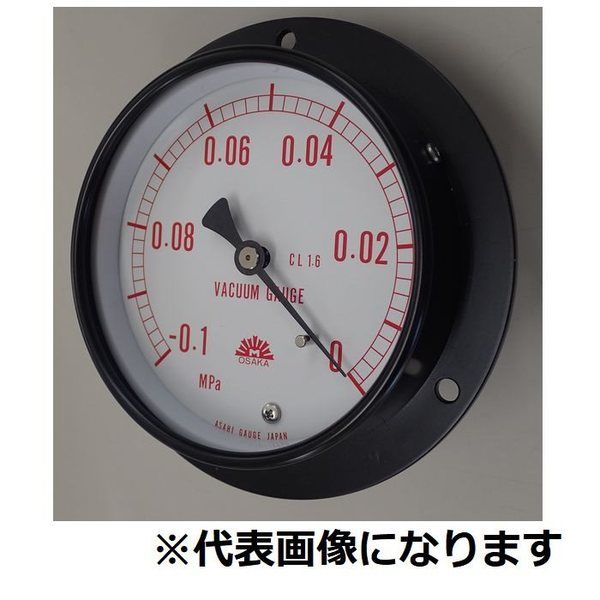 旭計器工業 ブルドン管真空計 D形 【101ーD340Xー0.1MPA】 101-D340X-0.1MPA 1個（直送品）