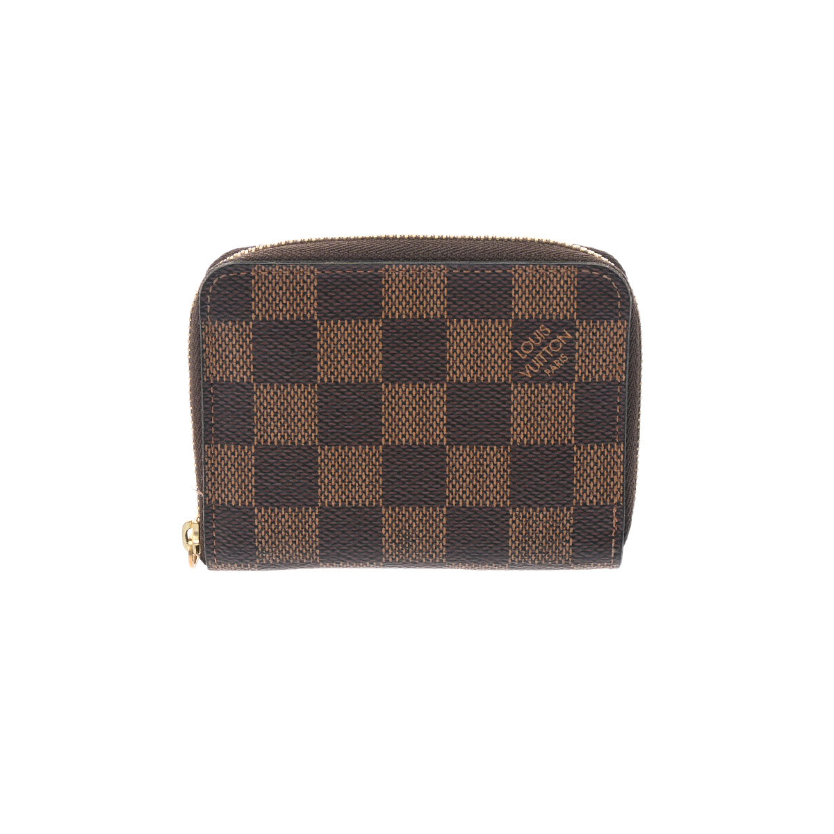 LOUIS VUITTON ルイヴィトン ダミエ ジッピーコインパース ブラウン N63070 レディース ダミエキャンバス コインケース Bランク 中古 