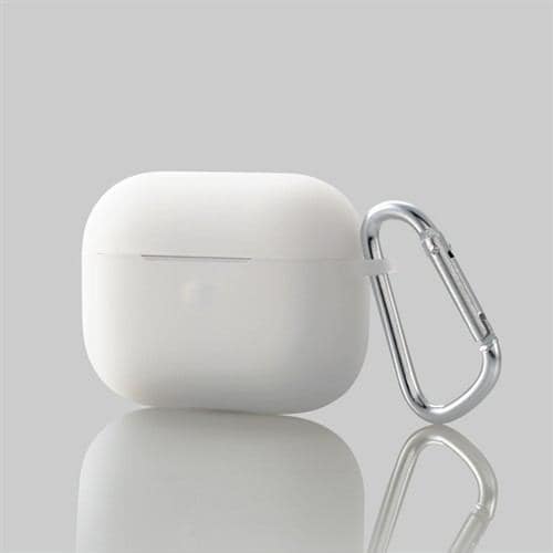 エレコム AVA-AP2SCCR AirPods Pro用カラビナ付きシリコンケース クリア