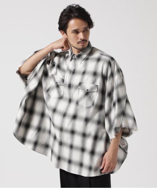 MINEDENIM（マインデニム）Ombre Check Square Big Western SH