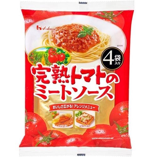 ハウス食品 完熟トマトのミートソース 130×4袋