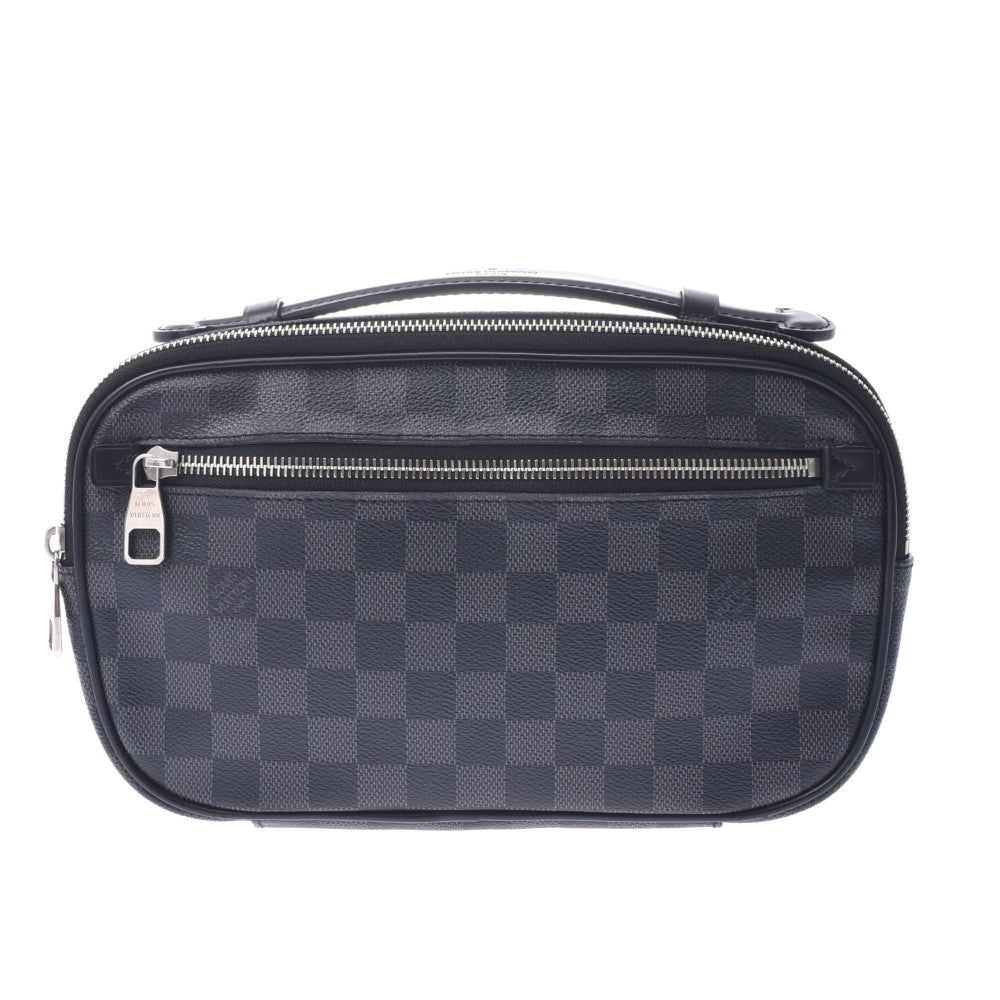 LOUIS VUITTON ルイヴィトン ダミエ グラフィット アンブレール 黒/グレー N41289 メンズ ダミエグラフィットキャンバス ボディバッグ ABランク 中古 