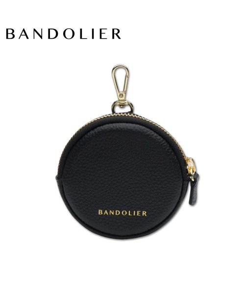 BANDOLIER バンドリヤー ポーチ 小物入れ レザー 小さめ 薄型 ミニラウンド メンズ レディース MINI ROUND POUCH BLACK GOL