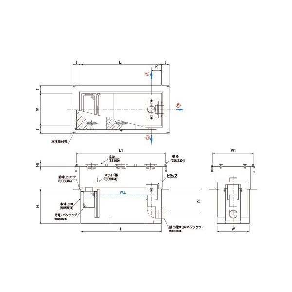 第一機材 グリーストラップ U(S)型 SE-80SA-U(S)フタサビドメ 1個（直送品）