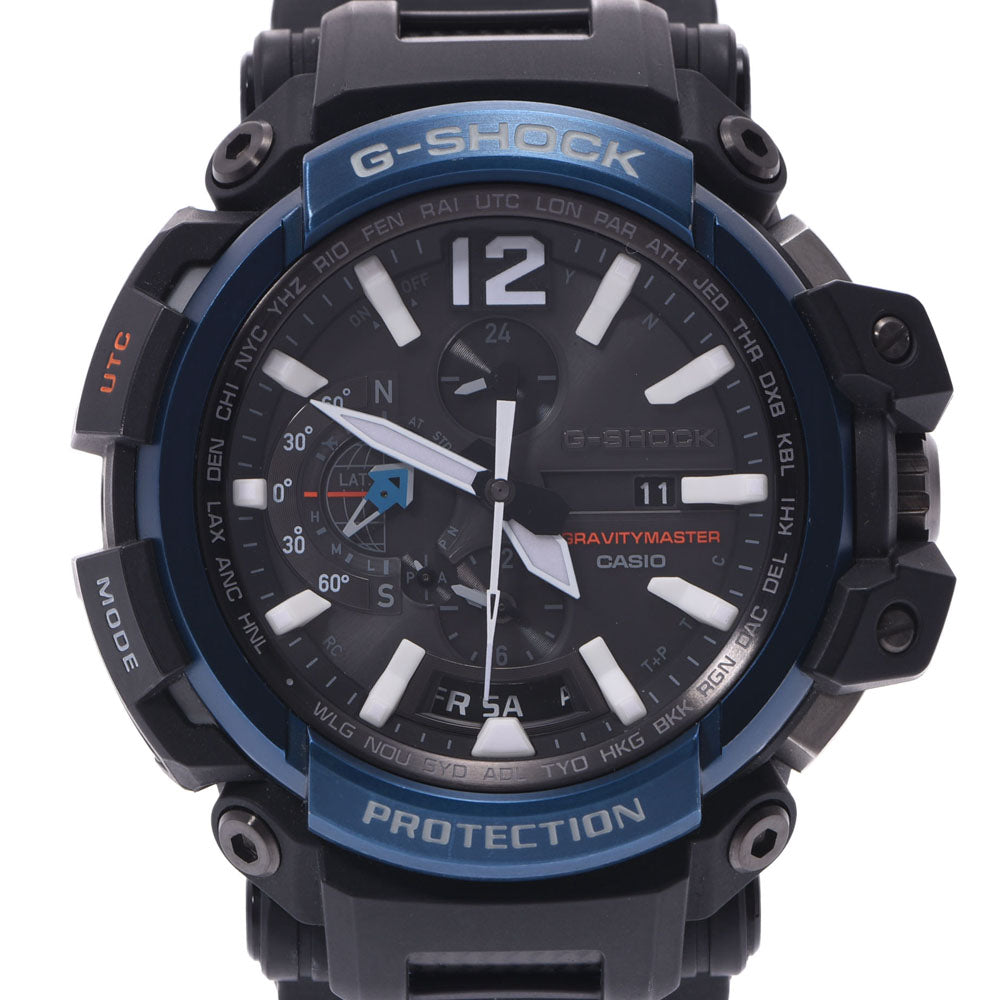 CASIO カシオ G-SHOCK グラビティマスター GPSハイブリット電波ソーラー Bluetooth搭載 GPW-2000 メンズ 樹脂/SS 腕時計 黒文字盤 Aランク 中古 