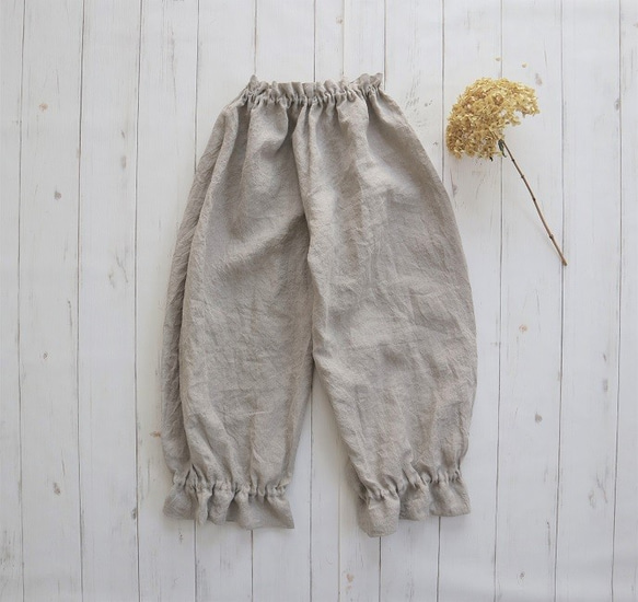 蕾 ドロワーズパンツ Belgium linen 100% *kinari