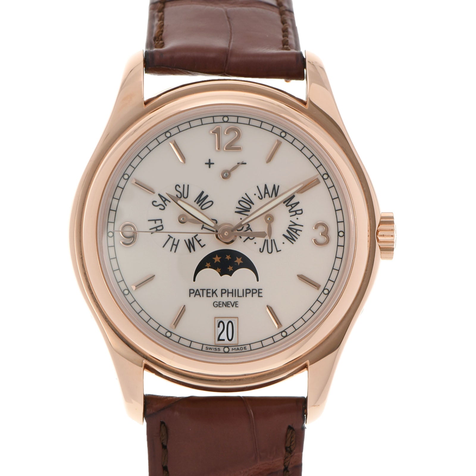 PATEK PHILIPPE パテックフィリップ アニュアルカレンダー  5146R-001 メンズ RG/革 腕時計 自動巻き アイボリー文字盤 新同 中古 