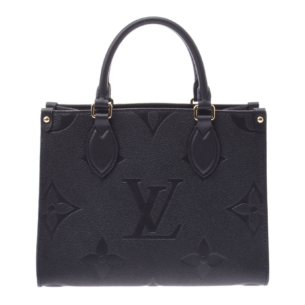 LOUIS VUITTON ルイヴィトン モノグラム アンプラント オンザゴーPM 2WAY 黒 M45653 レディース レザー ハンドバッグ 新同 中古 