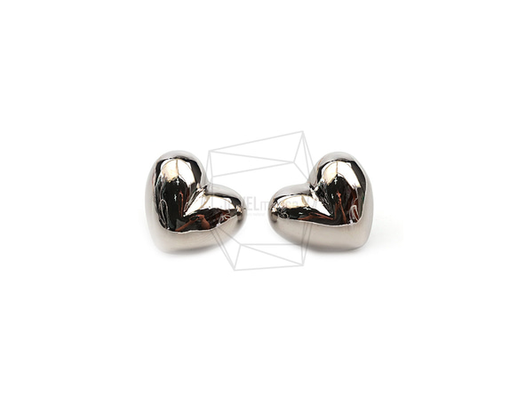 ERG-2423-R【2個入り】ハートピアス/Heart  Ear Post/ 16.7mm x 14.6mm