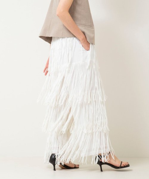 【crinkle crinkle crinkle/クリンクル クリンクル クリンクル】cotton voile fringe pants