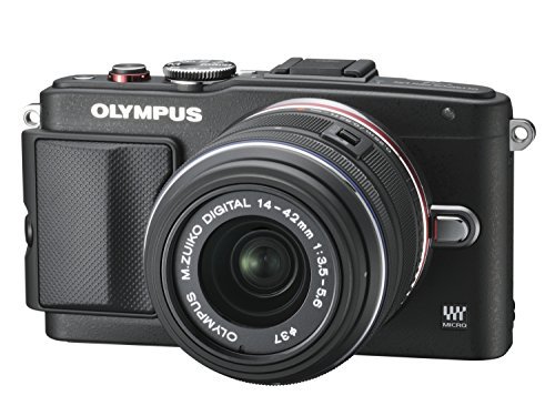 OLYMPUS ミラーレス一眼 PEN Lite E-PL6 レンズキット ブラック E-PL6 LKIT BLK【中古品】