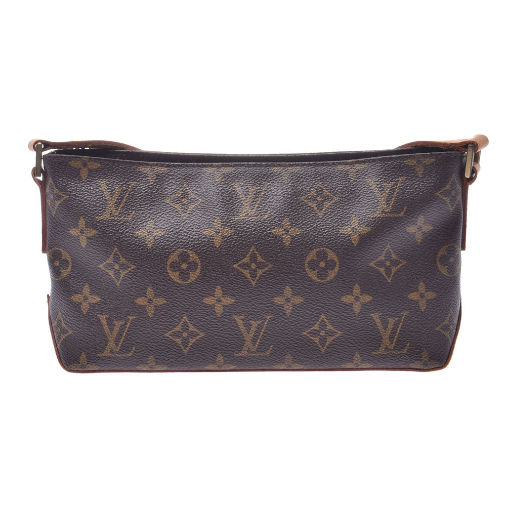 LOUIS VUITTON ルイヴィトン モノグラム トロター ブラウン M51240 ユニセックス モノグラムキャンバス ショルダーバッグ Bランク 中古 