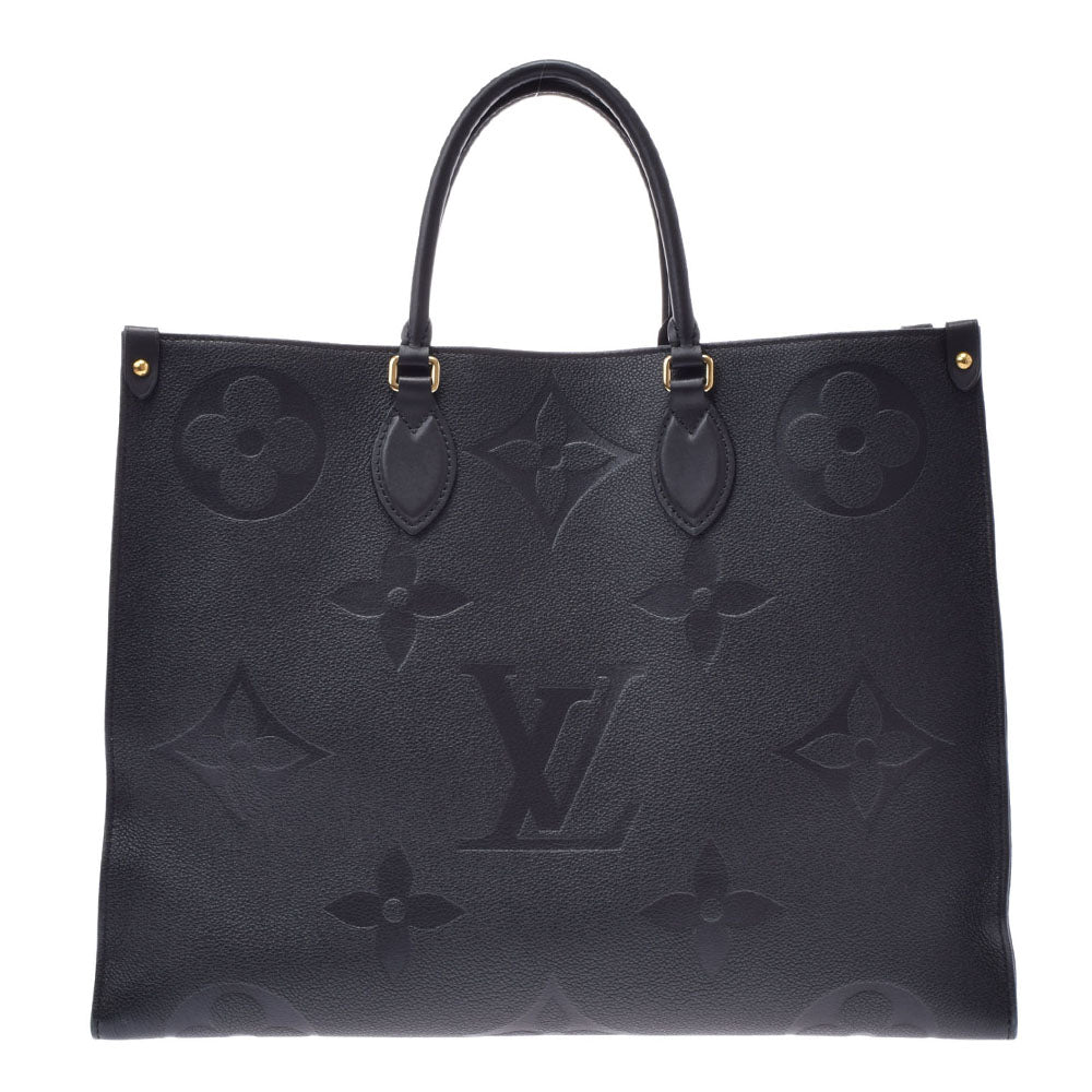 LOUIS VUITTON ルイヴィトン モノグラム アンプラント オンザゴーGM 黒 M44925 ユニセックス レザー 2WAYバッグ ABランク 中古 