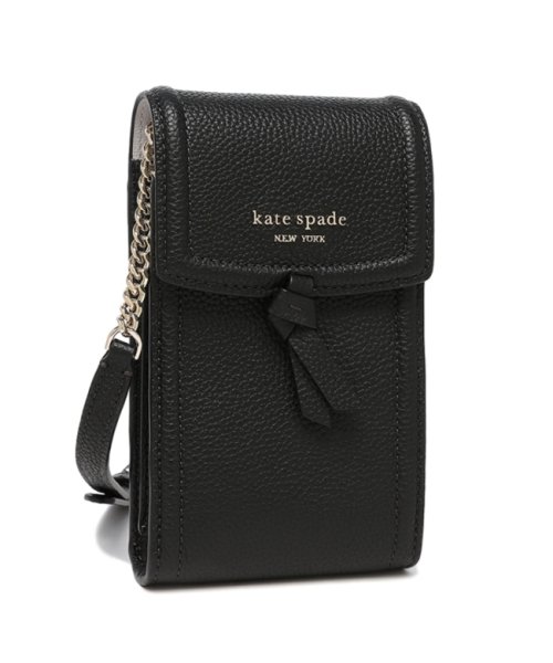 ケイトスペード スマホケース ストラップ ノット ブラック レディース KATE SPADE K6376 001