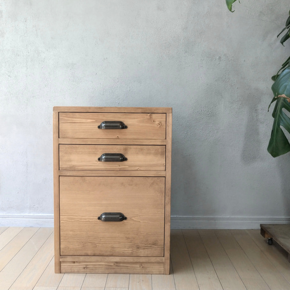 3drawers chest チェスト ウッドワーキングテーブル  無垢材 作業台