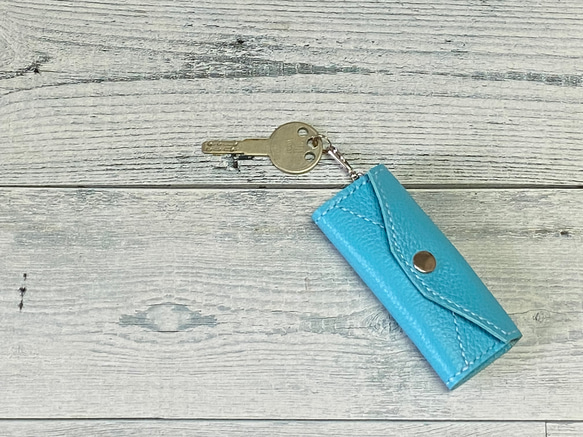 ✉L.A.Ns  leather 4key case ✉【牛革　スカイブルー系】