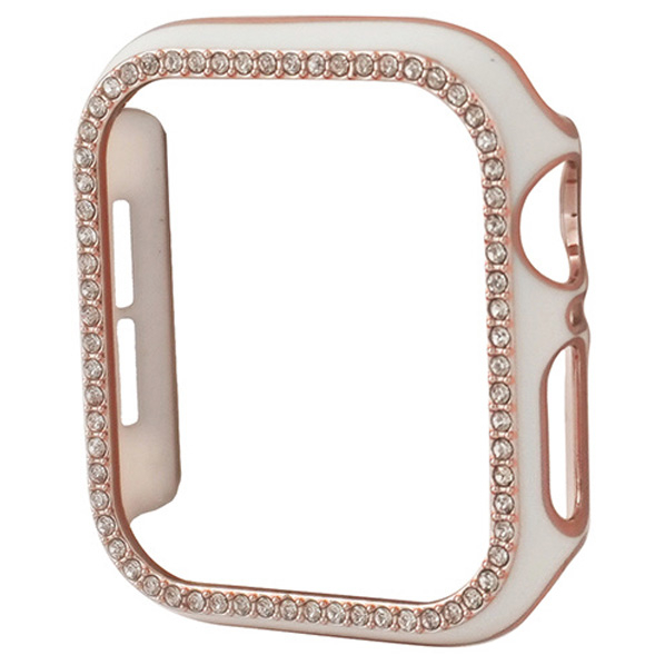 GAACAL Apple Watch Series 4-6/SE1-2 [40mm]用スワロフスキーフレーム ホワイト×ローズゴールド W00065WR2