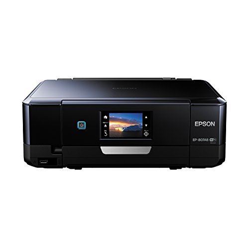 EPSON インクジェット複合機 Colorio EP-807AB 無線 有線 スマートフォンプリント Wi-Fi Direct ブラック【中古品】