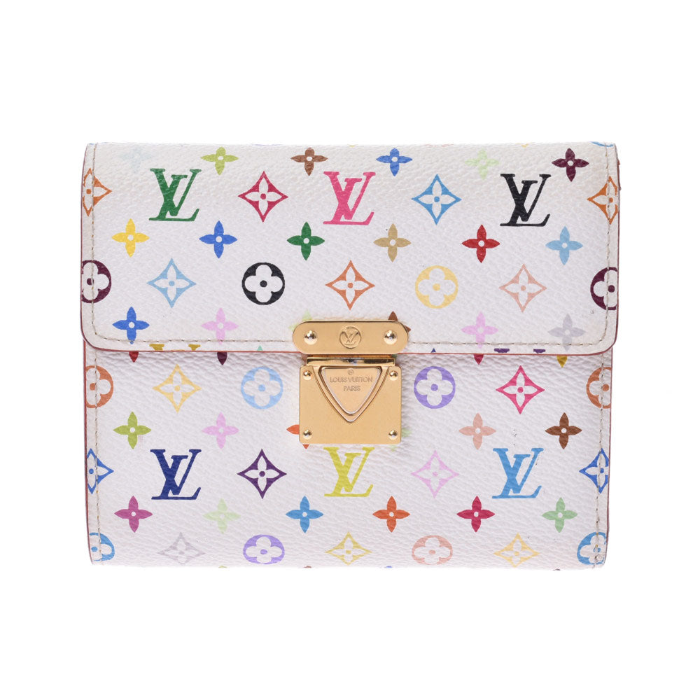 LOUIS VUITTON ルイヴィトン マルチカラー コアラ 白 M58014 レディース モノグラムマルチカラー 三つ折り財布 Bランク 中古 