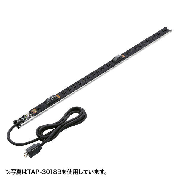 サンワサプライ 19インチサーバーラック用コンセント（15A） TAP-SV1524B（直送品）