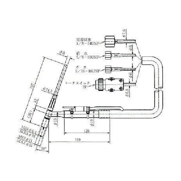 ダイヘン TIG溶接トーチ 水冷 AW