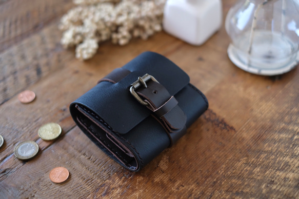 ちいさなベルトのお財布　minimum belt wallet　black　納期2週間