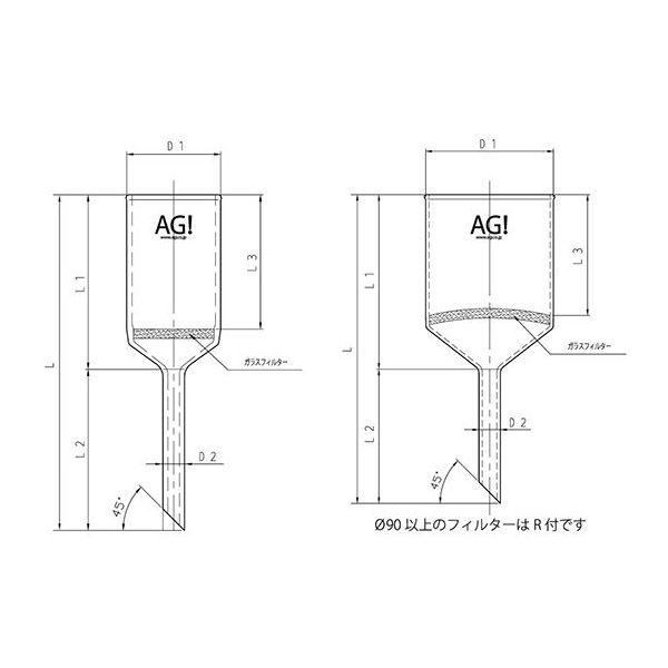 旭製作所 ガラスろ過器 ブフナーロート形 3916