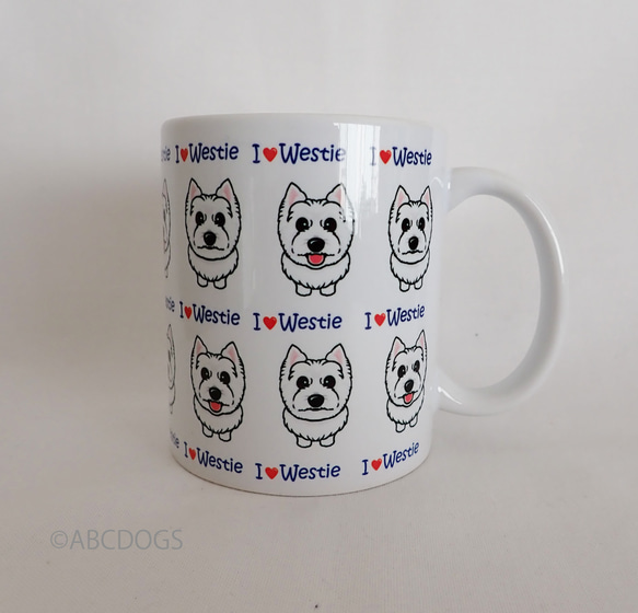 『I❤DOGS』マグカップ　ウェスティ