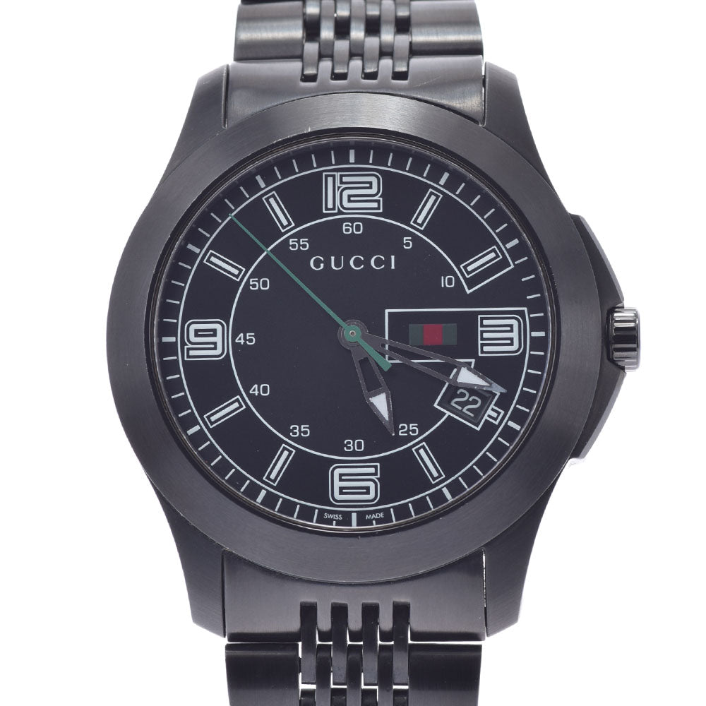 GUCCI グッチ Gタイムレス YA126202 メンズ SS 腕時計 クオーツ 黒文字盤 Aランク 中古 