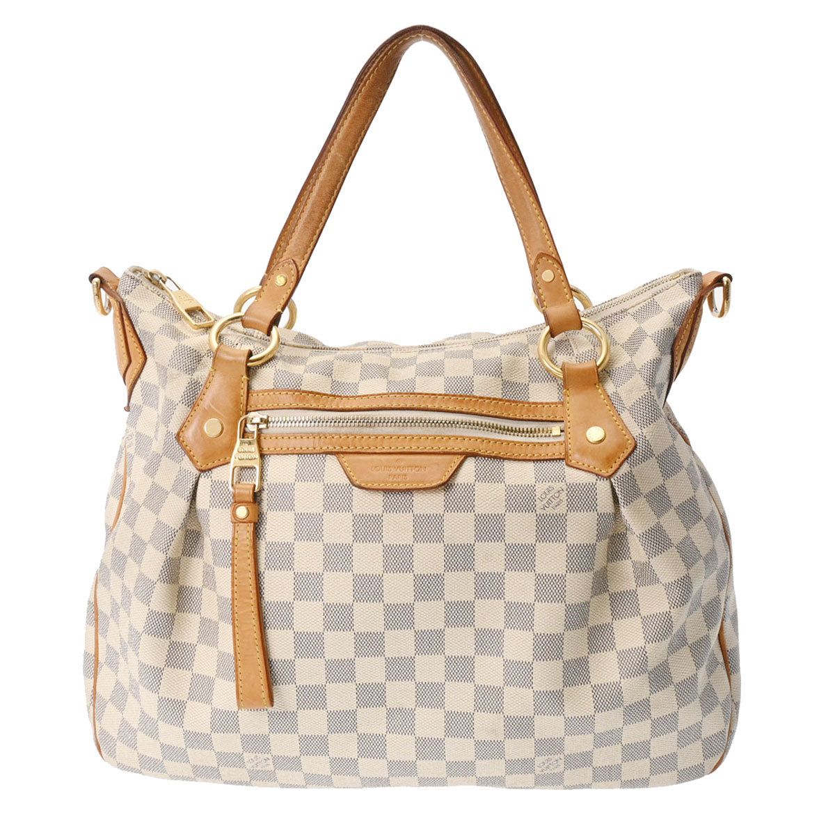 LOUIS VUITTON ルイヴィトン ダミエアズール イーヴォラ MM 2WAY 白 N41133 レディース ダミエアズールキャンバス ハンドバッグ Bランク 中古 