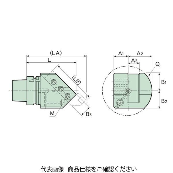 MSTコーポレーション 角シャンク用ホルダ 複合機用 外径・端面加工用 T40-SN2020R-100 1個（直送品）