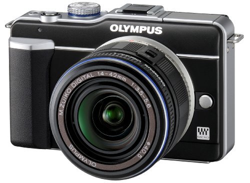 OLYMPUS ミラーレス一眼 PEN E-PL1レンズキット ブラック E-PL1 LKIT BLK【!中古品!】