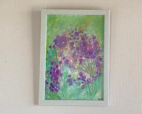 絵画。壁掛け原画【Those charming flowers】04