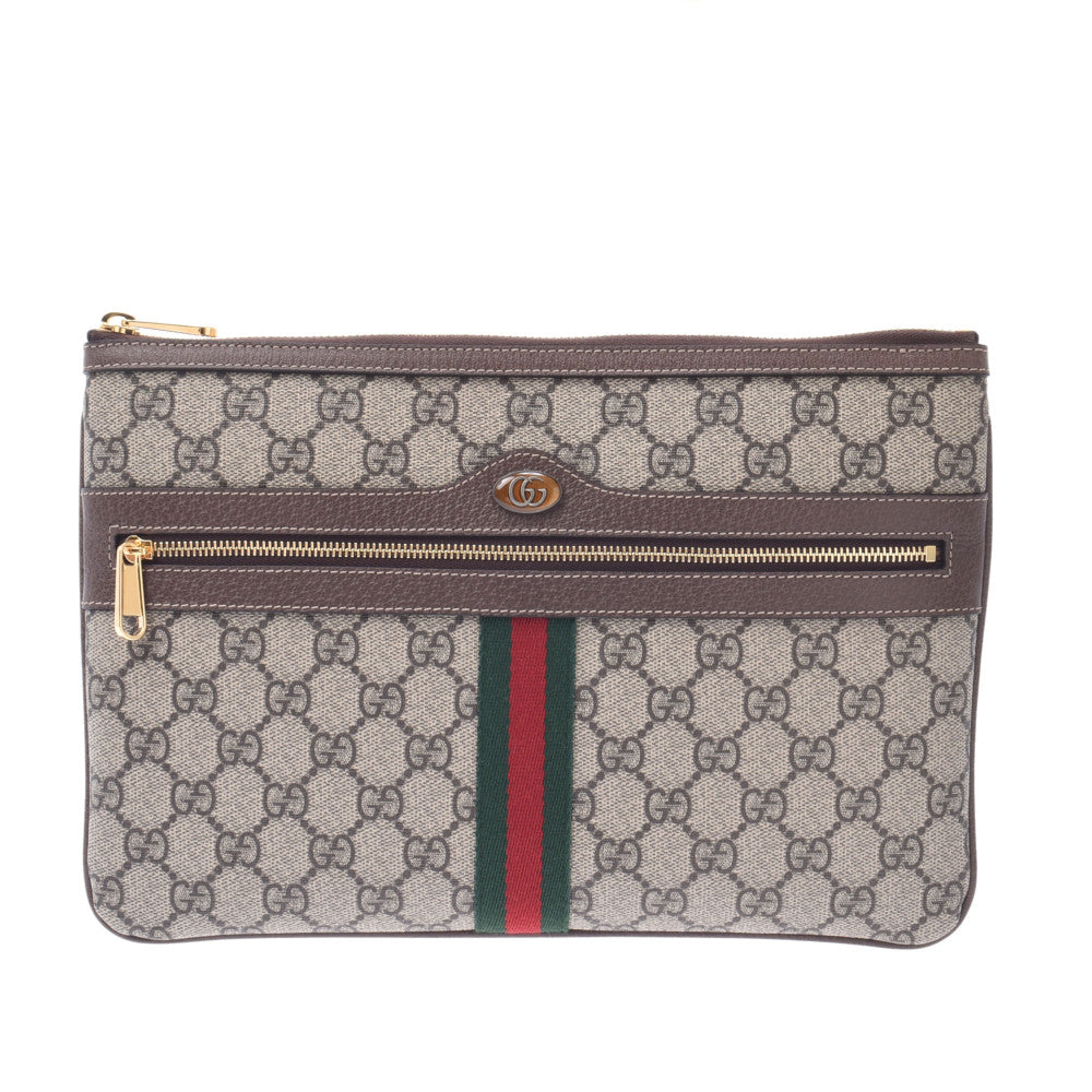 GUCCI グッチ GGスプリーム ベージュ 517551 ユニセックス GGスプリームキャンバス クラッチバッグ 新同 中古 