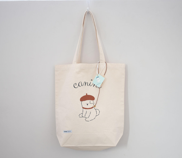 わんことお散歩：トートバッグ ToteBag brown cent　TB#2-b