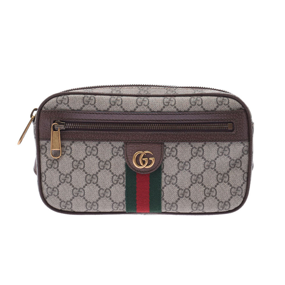 GUCCI グッチ オフィディア ウエストバッグ グレージュ系 574796 ユニセックス GGスプリームキャンバス ボディバッグ 未使用 