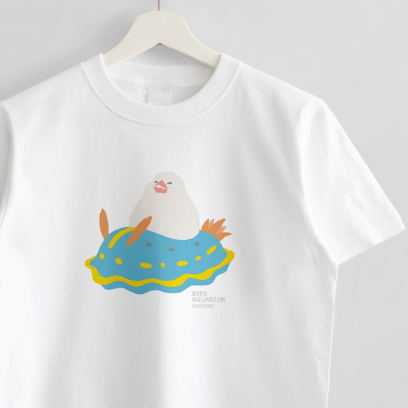 Tシャツ（BIRDAQUARIUM / 白文鳥＆アオウミウシ）