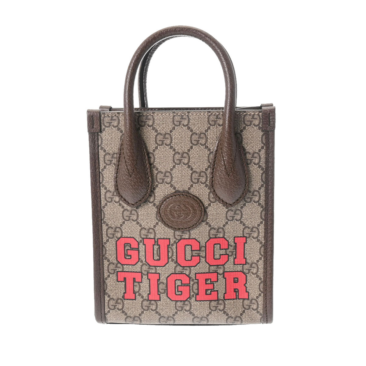 GUCCI グッチ インターロッキング ミニトート GUCCI TIGER 2WAY ベージュ 671623 レディース GGスプリームキャンバス ハンドバッグ Aランク 中古 