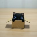 おはこっ巣・黒猫（目の色ブルー）