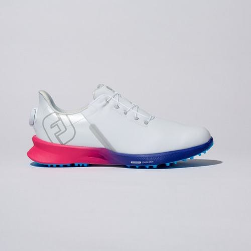 アクシネットジャパン 55459 W090 ゴルフシューズ FUELSPORT BOA FOOTJOY ホワイト/ブルー サイズ27.0