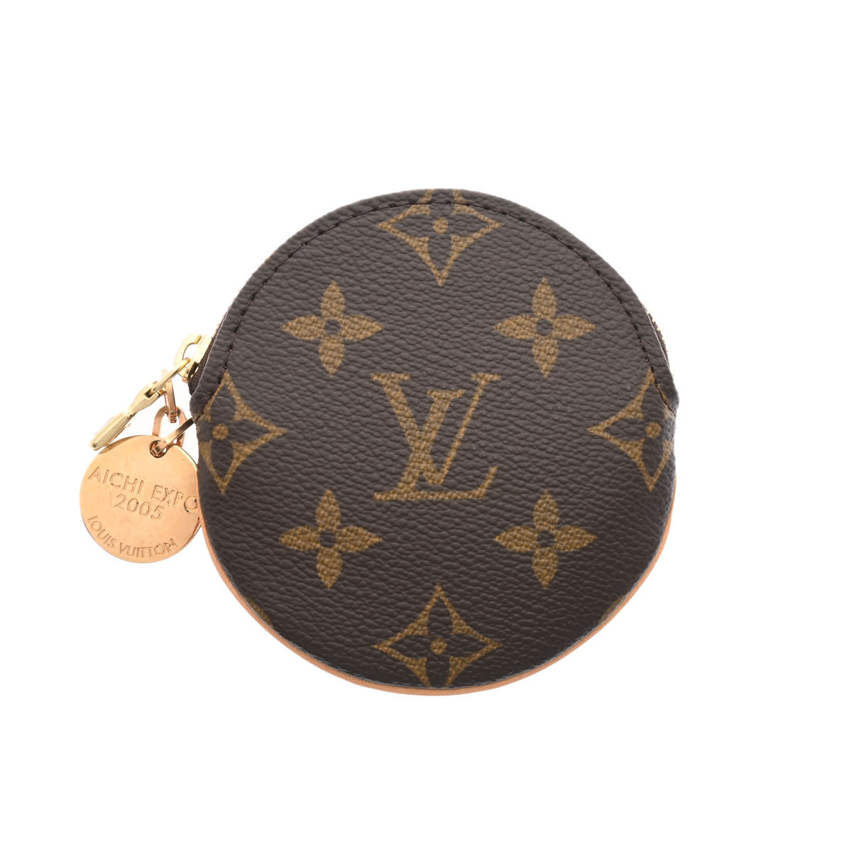 LOUIS VUITTON ルイヴィトン モノグラム ポルトモネ ロン 2005年愛知万博記念品 ブラウン M61926 レディース モノグラムキャンバス コインケース 新同 中古 