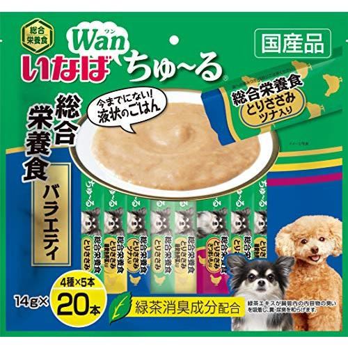 いなばペットフード いなばWanちゅーる とりささみ・ツナ入り 犬用総合栄養食 14g×20本