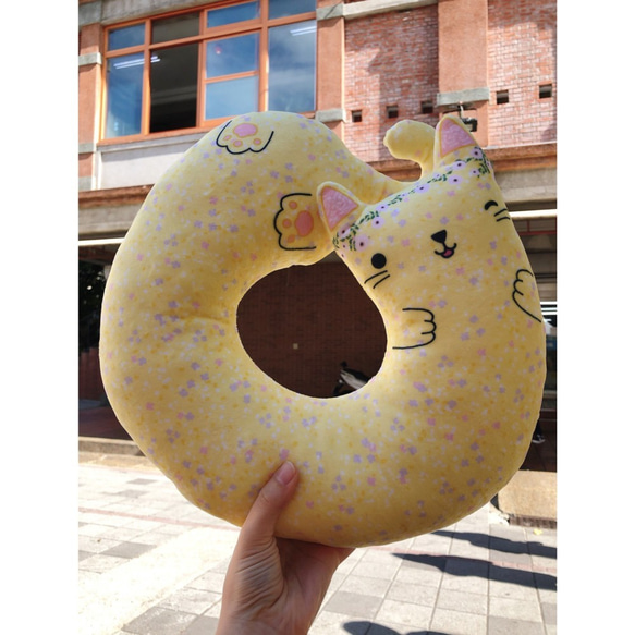 【Anemone Cat Travel Pillow】Original Printing & Pattern