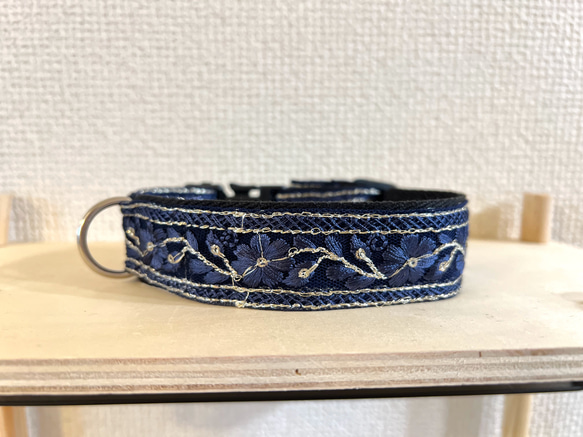 インド刺繍　首輪　犬　猫　インド刺繍リボン