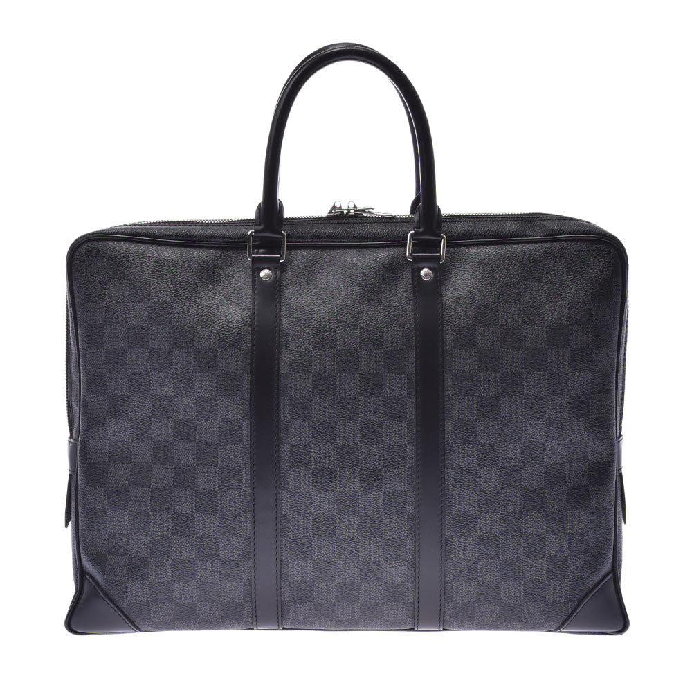 LOUIS VUITTON ルイヴィトン ダミエ グラフィット ポルトドキュマン・ヴォワヤージュ N41125 メンズ ビジネスバッグ Bランク 中古 