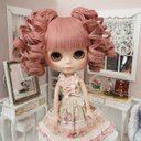 ブライス ウィッグ 姫バング ドリィスパイラル フェアリーピンク 10インチ/ドール Blythe