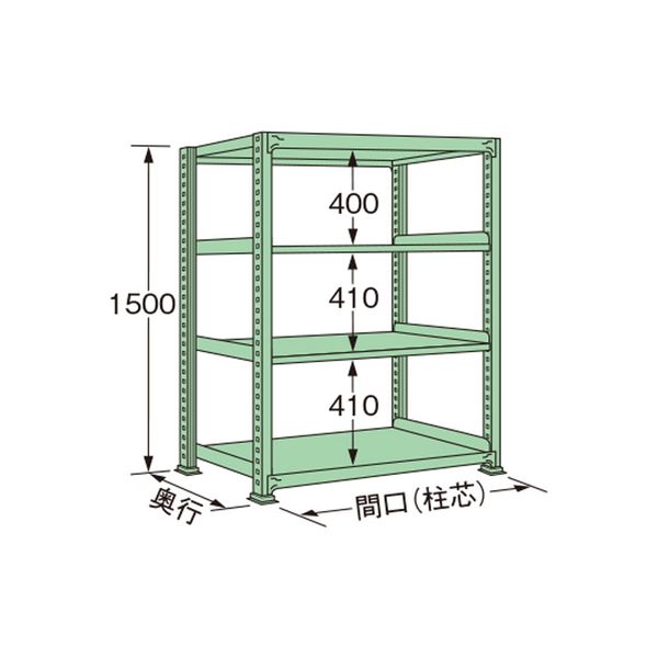 扶桑金属工業 中量ラック ML1509M04T（直送品）